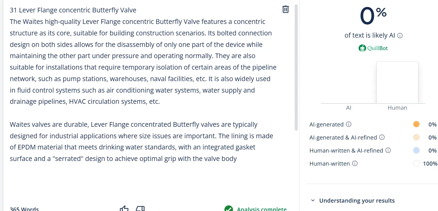 Lever Flange Concentric Butterfly Valve